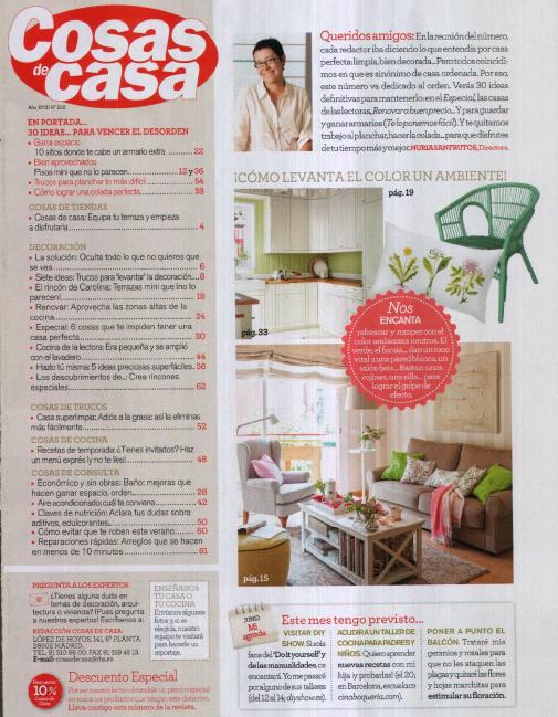 Cosas de casa, Revista de decoración (28/05/2015)