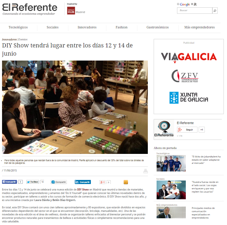 El Referente, emprendedores y startups (11/06/15)