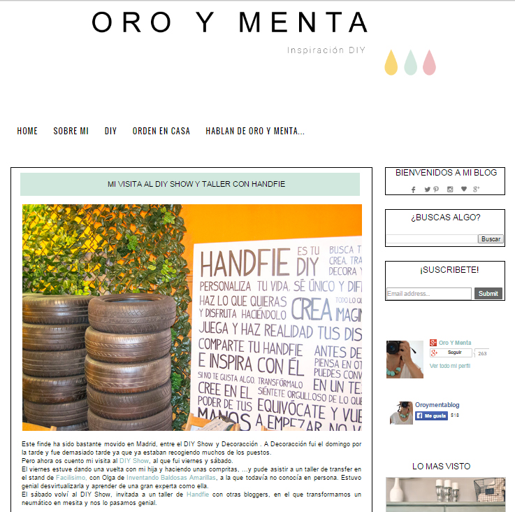 Oro y menta, blog DIY (15/06/15)