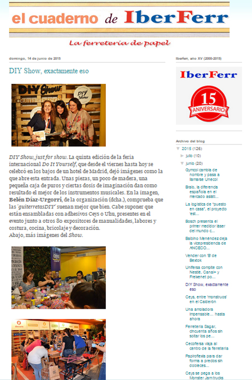 El cuaderno de Iberferr, la ferretería de papel (14/06/15)