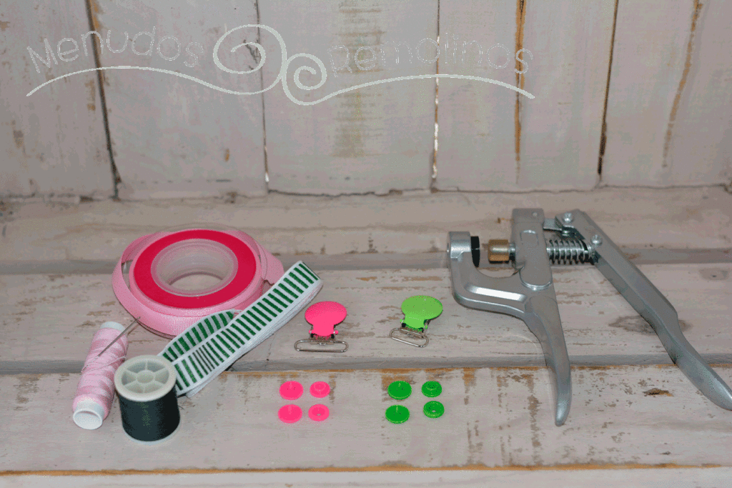 Materiales para los chupeteros DIY para bebés