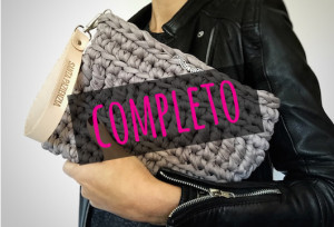 Clutch de trapillo con asa de cuero (ds-ctr2011)