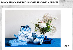 Empaquetado navideño japones: Furoshiki + Shibori (ds-esh2011)
