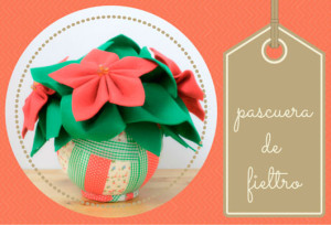 Decoración navideña: pascuera de fieltro (ds-dna2111)