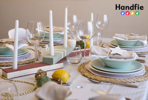 Portavelas de madera para la mesa de Navidad (ds-porve2211)