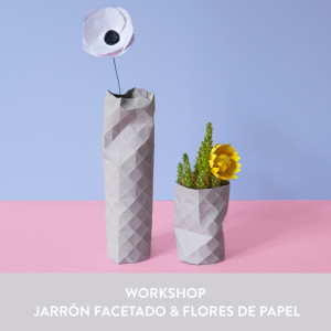 Workshop jarrón facetado y flores de papel (ds-jar2011)