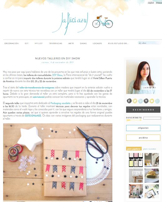 La bici azul, blog de brico&deco (6/11/2015)