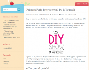 DIY Show aparece en DIY Blog