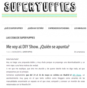 Superyuppies.com se apunta a DIY Show