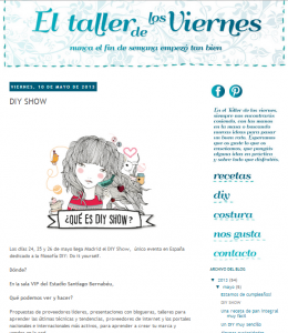 El taller de los viernes, blog DIY