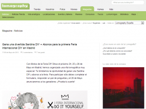 Lomography, portal dedicado a la fotografía analógica