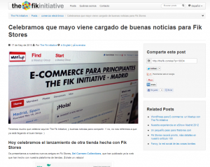 The Fik Initiative, comercio electrónico y redes sociales
