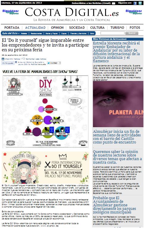 Costa digital, portal de noticias (27-09-13)