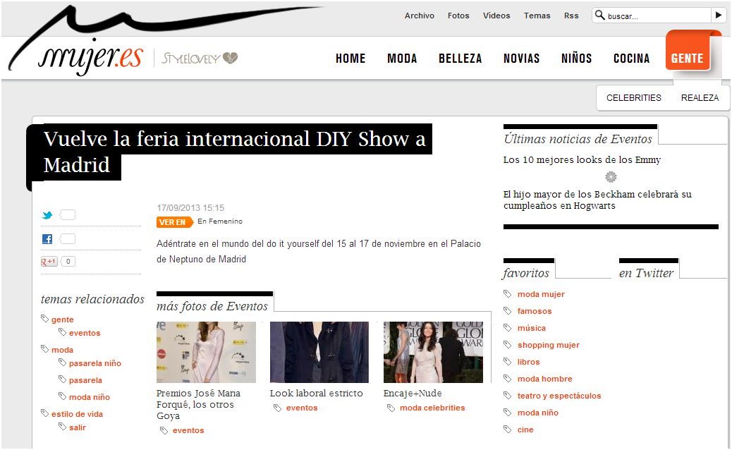 Mujer.es, portal de belleza, ocio y moda (17-09-13)