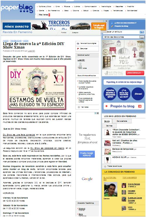 Paperblog, directorio de blogs 5-10-13
