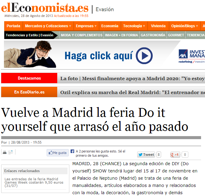 El economista, noticias económicas (6-11-13)