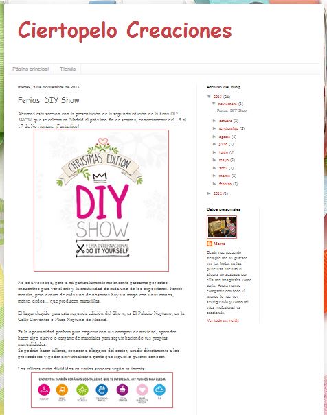 Ciertopelo Creaciones, blog DIY 5-11-13