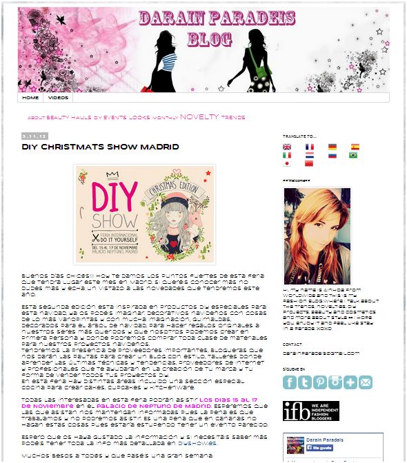 Darain paradise blog, sobre moda, belleza, DIY (5-11-13)