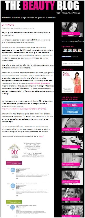 The Beauty Blog, blog de belleza (26-10-13)