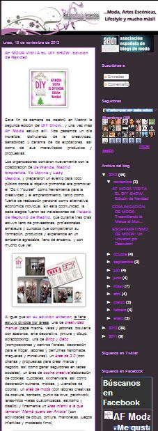 AF Moda, blog sobre moda, artes escénicas... 18-11-13