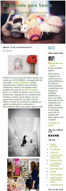 Brillando con Sonia, blog sobre DIY (23-11-13)