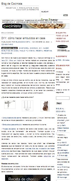Cocinista, recetas y productos para cocinar diferente (15-11-13)