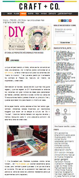 Craft+co, creatividad y compras en Internet (11-13)