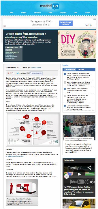 Madridya.es, portal sobre noticias y actualidad en Madrid (16-11-13)