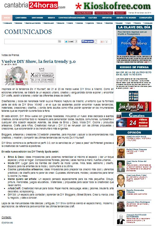 Cantabria24horas.com, noticias de Cantabria (21-01-14)