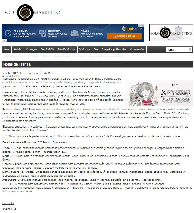Solomarketing, blog de marketing, contenidos y socialmedia (21-01-14)