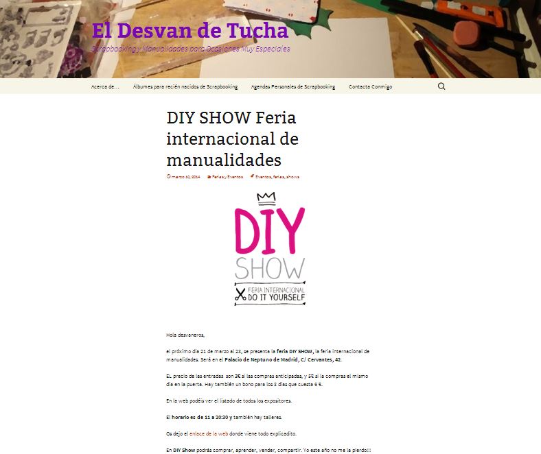 El desván de Tucha, blog de scrapbooking y manualidades (10-03-14)