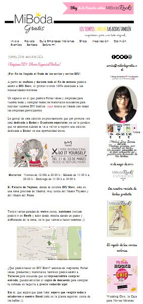 Mi boda gratis, blog de la revista MiBodaRocks (20-03-14)
