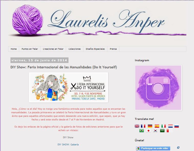 Laurelis Anper, blog DIY (13/06/2014)