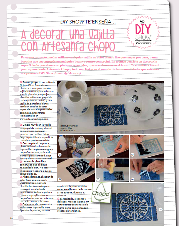 Revista Mollie Agosto 2014 Tutorial Artesanía Chopo