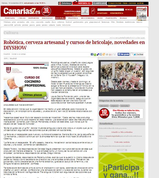 Canarias7.es, diario online (07/11/2014)