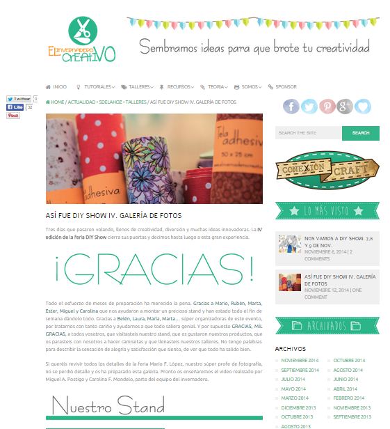 El Invernadero Creativo, blog DIY (12/11/2014)