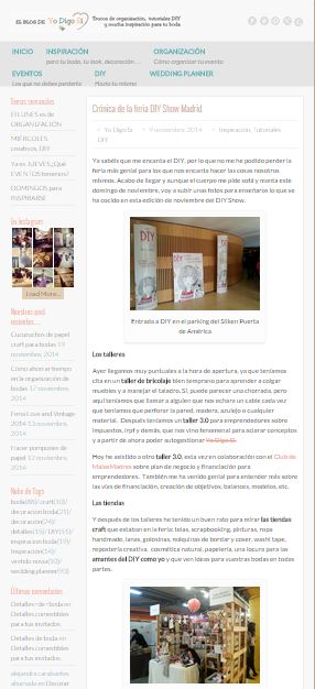 Yo Digo Si, blog de inspiración para bodas (09/11/2014)