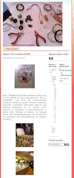 Lsr Bisutería y Manualidades, blog (08/11/2014)